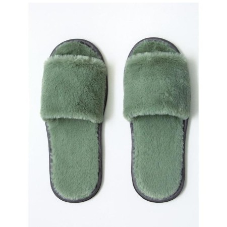 Women's slippers open nose, size 36-38, emerald color-3
