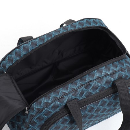 Road bag on wheels, lightning department, outer pocket, gray color-4