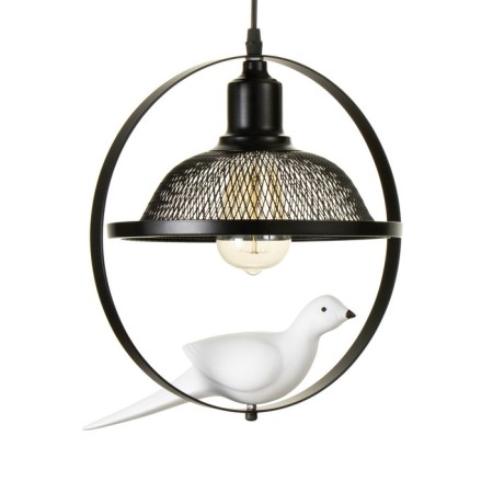 Bayerlux lamp "Bird" E27 40W black and white 25x30x30 cm-4