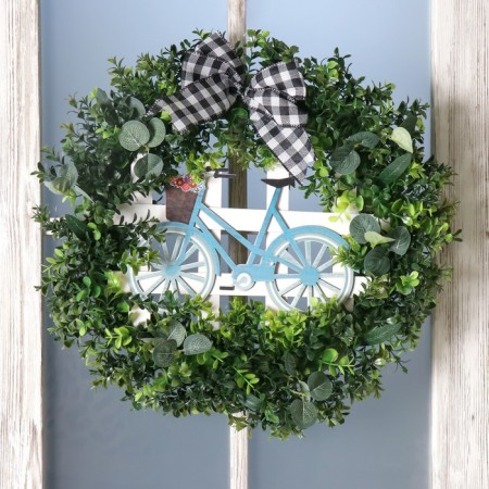 Wreath on the door Interior "Bicycle" 48x48 cm-1