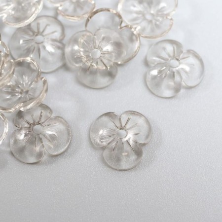 Beads for creativity Plastic "Busin hat" set 50 pcs Transparent 0.4x1x1 cm-1