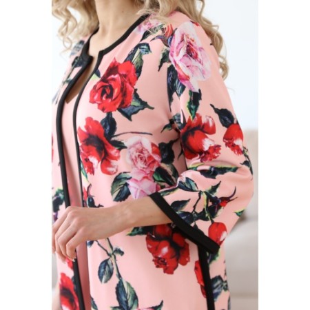 Cardigan female, size 48, pink color-8