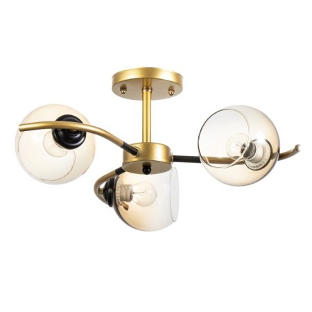 Merli chandelier 3he27 40W black and gold 50x50x27 cm Bayerlux