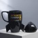 Ceramic mug "man", 300 ml, black color