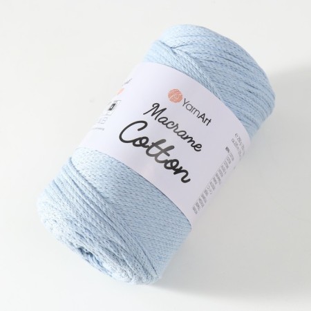 Yarn "Macrame Cotton" 20% polyester, 80% cotton 225m/250g (760 blue)-1