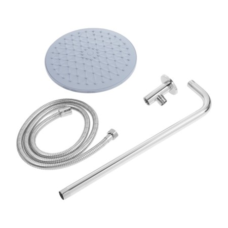 The shower system Zein Z1011, the upper shower watering can, a flexible hose, stainless steel, chrome-5