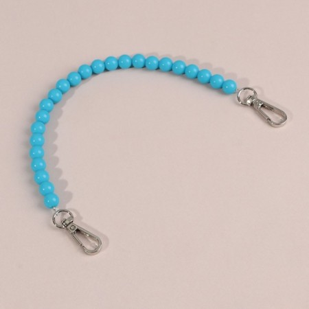 Handle for bag, beads, d = 10 mm, 30 cm, blue color-1