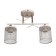 Chandelier gallop 650521 2 he27 60W gold/white 40x18x20 cm