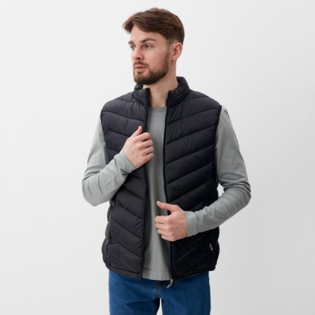 Male vest at the zipper Mist, r.54, black-4