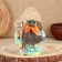 Brownie amulet with a broom, 15-16 cm