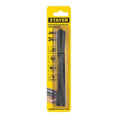 The canvas for the mini-cut Stayer 1565-S10_z02, universal, Master, 24 TPI, 150 mm, 10 pcs. 100390