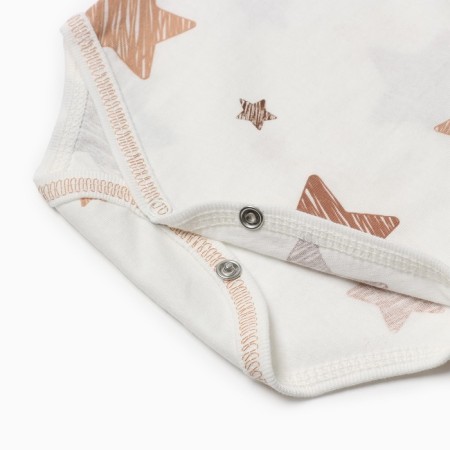Body Bloom Baby Stars with DL. Sleeve, p. 62 cm, milk-3