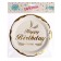 Paper plates "Happy birthday", in a set of 6 pieces, color gold