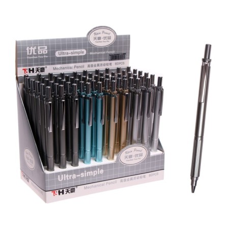 Mechanical pencil, 0.5mm, metallic housing, mix