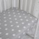 Sheet on the elastic band "Stars on the gray", size 60x120 cm