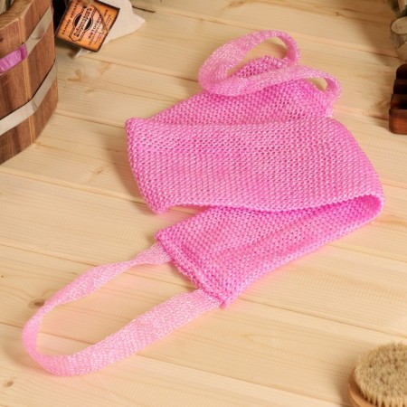 Bath knitted washcloth "Superdlin", 70x11cm, Mix color-4