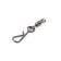 Truit with a trout fastener Namazu Rolling Ribbed Swivel, BN, size 10, Test-5 kg
