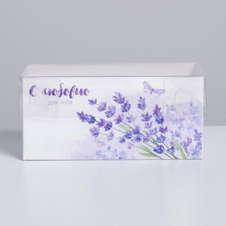 Capcake box, confectionery packaging, 2 cells “With love for you”, 16 x 8 x 7.5 cm-1