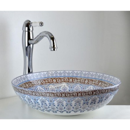 Sink "Marrakesh" 1008, d = 405 mm, without overflow, without opening for the mixer, white-5