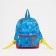 Baby backpack on a zipper, an external pocket, a reflective strip, blue color