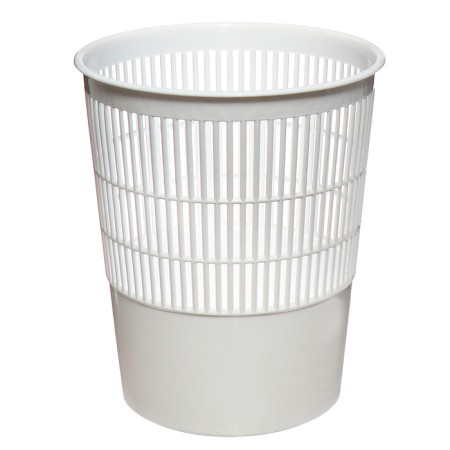 Basket for papers and garbage Istanm, 14 liters, plastic, mesh, white