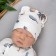Hat with ears children's kinderlitto "baby crunch", age 0-3 months, 2 pcs