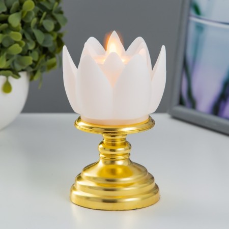 Night "Candle" LED from batteries 2haaa gold 8x8x12 cm Risalux-1