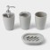 Set for the bathroom "Standard", 4 items: soap dispenser, soap dish, 2 glasses, 24 × 8 × 17 cm, color gray color