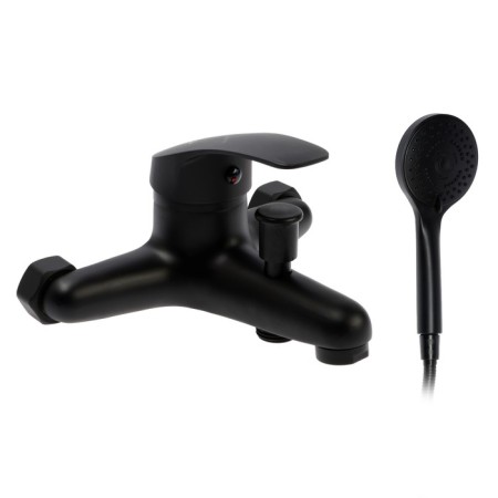 Bath mixer Zein Z3838, single -leaf, shower set, watering can 5 modes, black