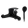Bath mixer Zein Z3838, single -leaf, shower set, watering can 5 modes, black