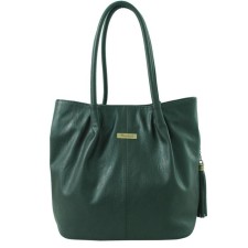 Bag Female claim. Kozh, lightning, green color