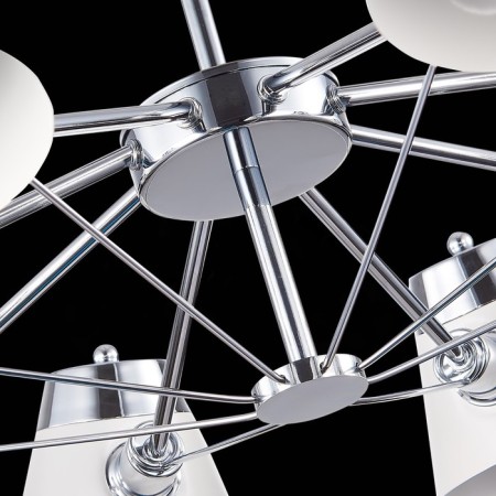Ceiling EVOLUCE lamp. Sle155802-08. Vario. 8x40 watts, E14, 80x80x38 cm, chromium color-12