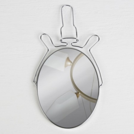 Desktop mirror - suspended “oval”, bilateral, with an increase, mirror surface 13.5 × 19 cm, silver color-3