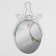 Desktop mirror - suspended “oval”, bilateral, with an increase, mirror surface 13.5 × 19 cm, silver color