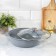 Frying, 3 l, d = 30 cm, h = 9 cm, glass cover, anti-stick coating, color light gray