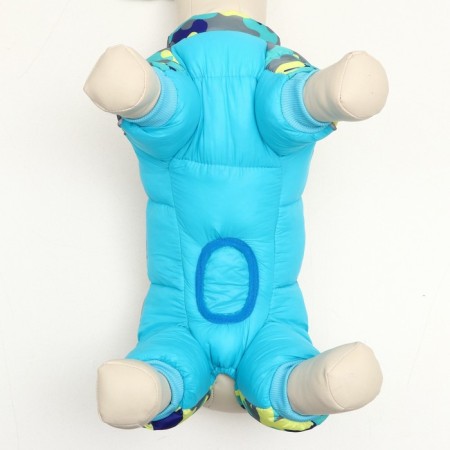 The overalls printed with the lock on the back, size 14 (DS 32 cm, og 42 cm, Osh 31 cm), blue-4