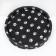 Lowcost Lyncost Round, Poplin, 40 x 40 x 12 cm, black with paws