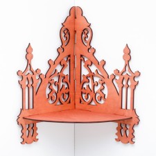 Decorative shelf, red tree, 24.5x18.5x31.5 cm