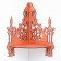 Decorative shelf, red tree, 24.5x18.5x31.5 cm