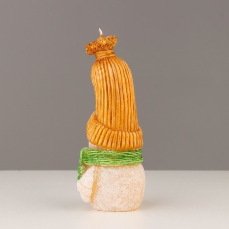 Decorative candle "Fairytale Snowman", 6.2x5x13.2 cm, metallic-5