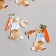 Decor for creativity Textile embroidery "Rabbit with carrots" 6x5.2 cm