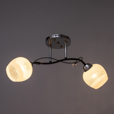 Mona chandelier 2x60W E27 chrome, black 45x35x28cm-2