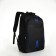 Youth backpack from textiles on lightning, 4 pockets, black/blue color