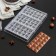 Konfinetta chocolate form Acapulco, 27.5 × 17.5 × 2.5 cm, 3 cells (15.3 × 7.5 × 0.8 cm)