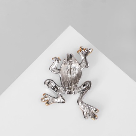 Brooch "Frog", the color of silver-gold-1