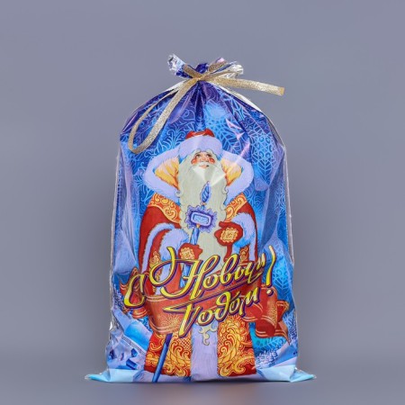 Gift package "Santa Claus" 25 x 40 cm, colored metallized pattern-3