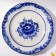 Plate "Flowers", flat, d = 20 cm, gzhel