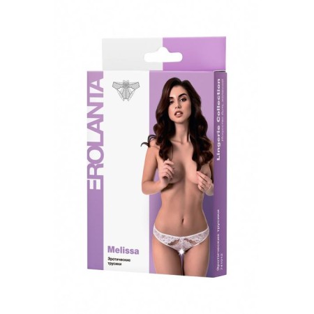 Erolanta lace panties with openwork cuts, white, size 42-44-9