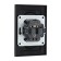 Two -seat Tot Glossy Glass, 10 A, hidden, without salary, glass, black