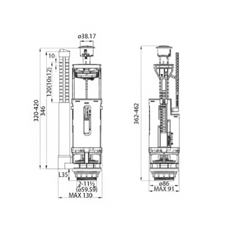 IDDIS F012400-01K toilet reinforcement, lower eyeliner, two plum levels-2